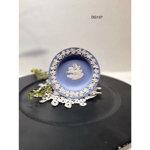 Vintage Wedgwood Jasperware Blue and White Collector Dish